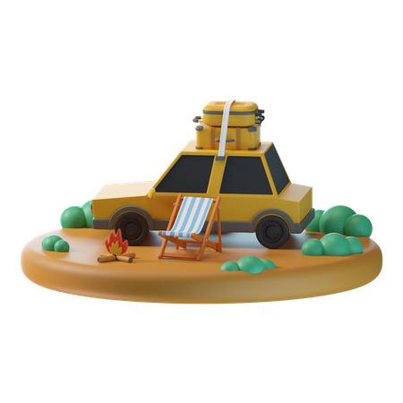 Camping Travel  3D Icon