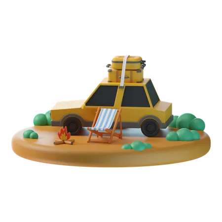 Camping Travel  3D Icon