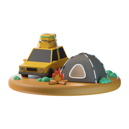 Camping Travel  3D Icon