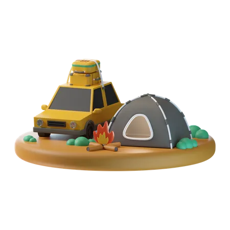 Camping Travel  3D Icon