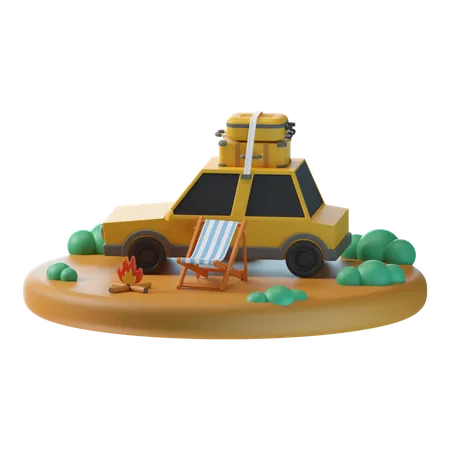 Camping Travel 3D Icon