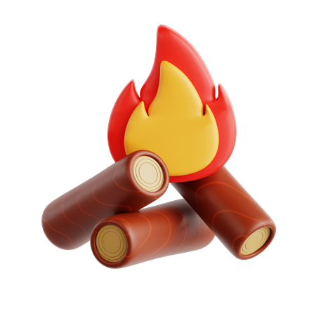 Campingfeuer  3D Icon