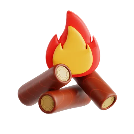 Campingfeuer  3D Icon