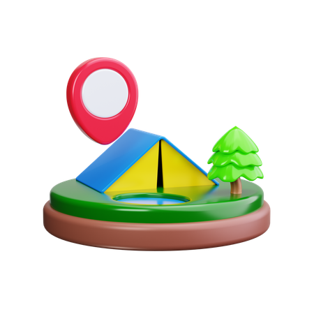Campingplatz  3D Icon
