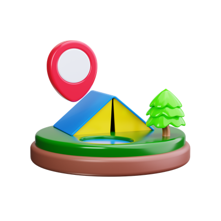 Campingplatz  3D Icon