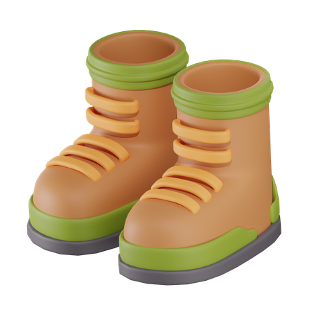 Campingstiefel  3D Icon