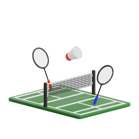 Campo de badminton  3D Icon