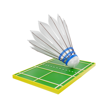 Campo de badminton  3D Illustration