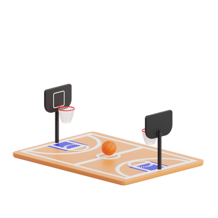 Campo de baloncesto  3D Icon
