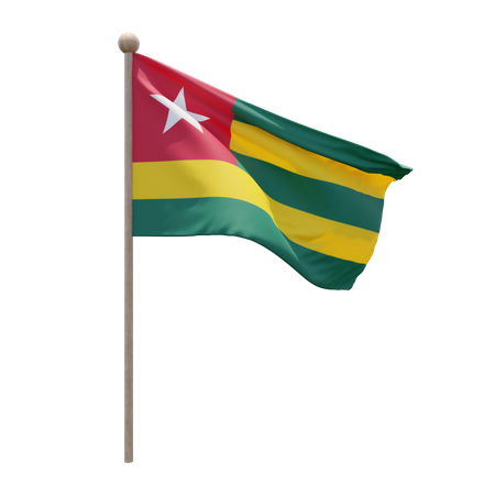 Asta de bandera de togo  3D Flag