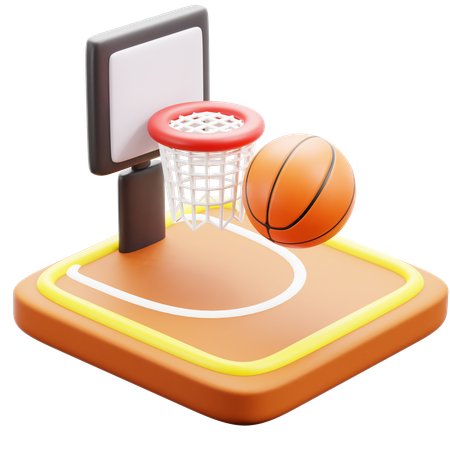Campo de basquete  3D Icon
