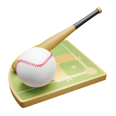 Campo de béisbol  3D Icon