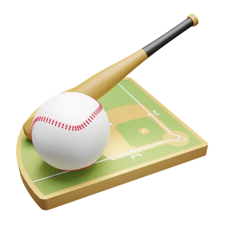 Campo de béisbol  3D Icon