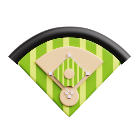 Campo de béisbol  3D Icon