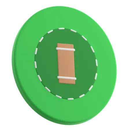 Campo de cricket  3D Icon
