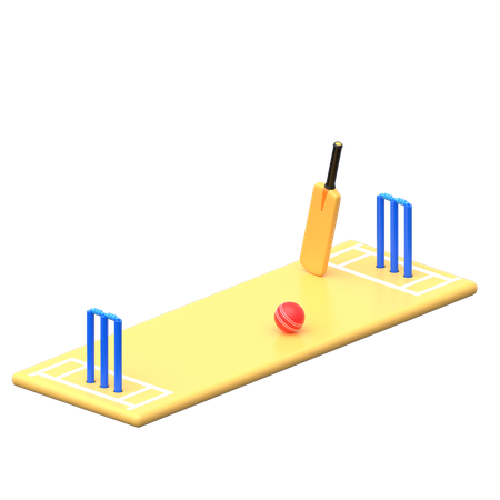 Campo de cricket  3D Icon