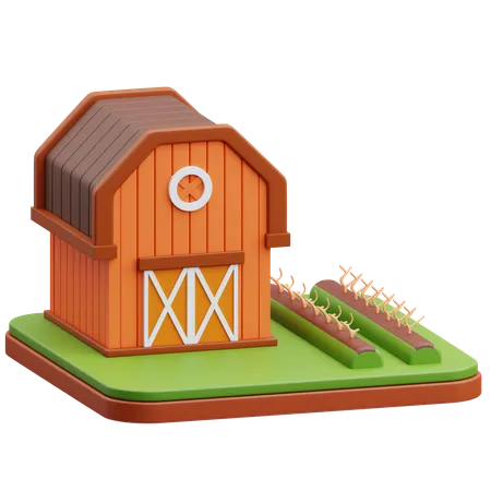 Campo agrícola  3D Icon