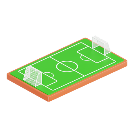 Campo de futbol  3D Icon