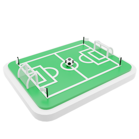 Campo de fútbol  3D Illustration