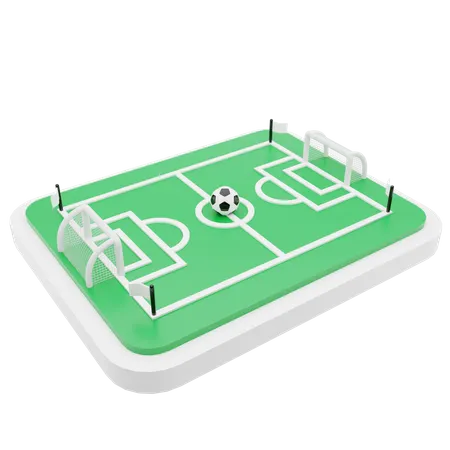 Campo de fútbol  3D Illustration