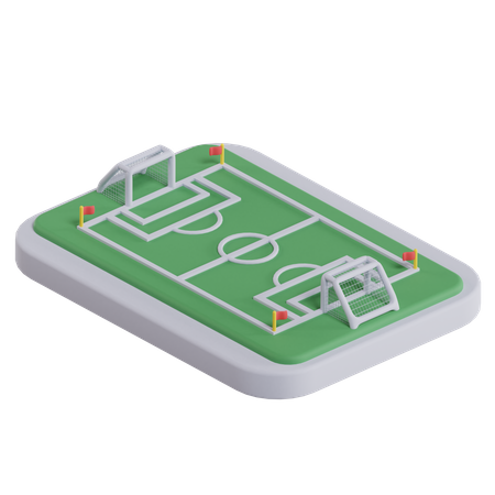 Campo de fútbol  3D Illustration