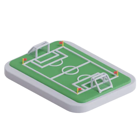 Campo de fútbol  3D Illustration