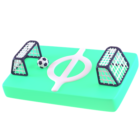 Campo de futbol  3D Icon