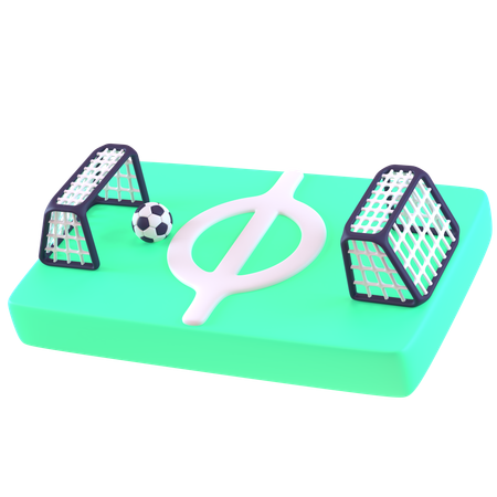 Campo de futebol  3D Icon