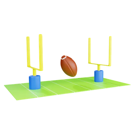 Campo de futebol americano  3D Icon