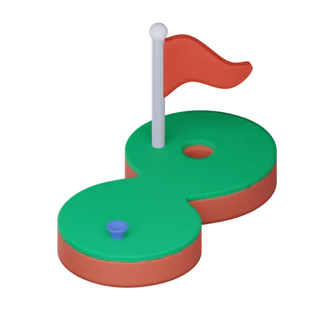 Campo de golf  3D Icon