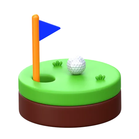 Campo de golf  3D Icon