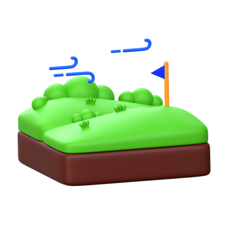 Campo de golf  3D Icon