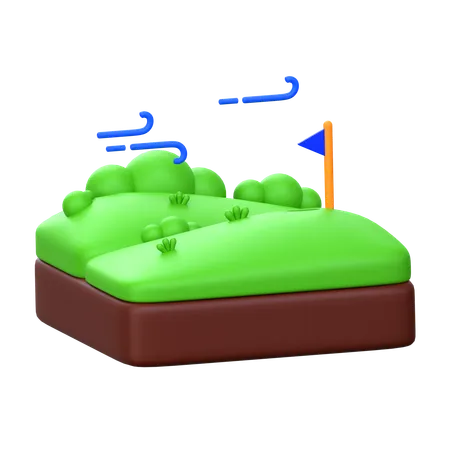 Campo de golf  3D Icon