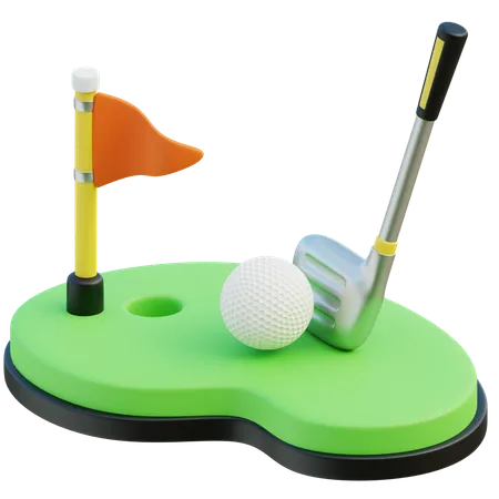 Campo de golf  3D Icon