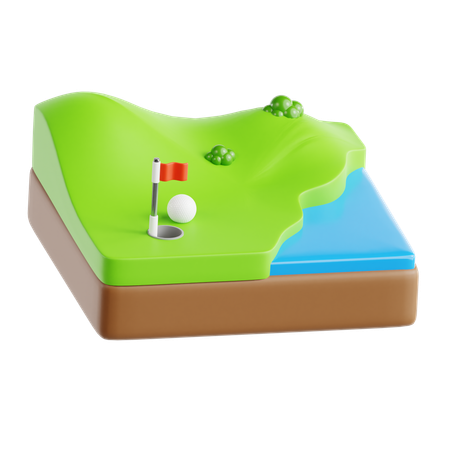 Campo de golf  3D Icon