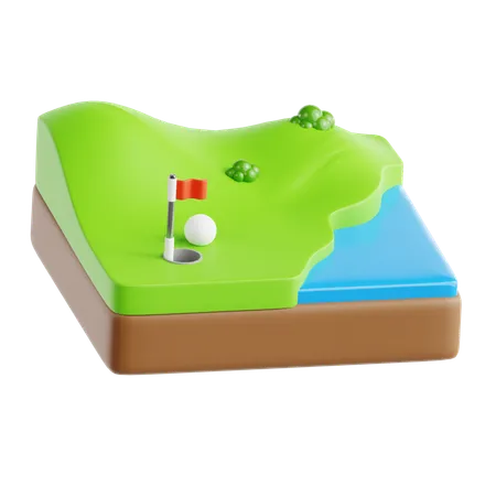 Campo de golf  3D Icon