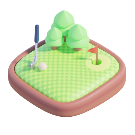 Campo de golf  3D Icon