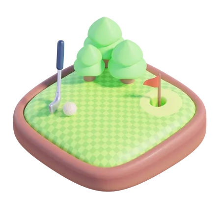 Campo de golf  3D Icon