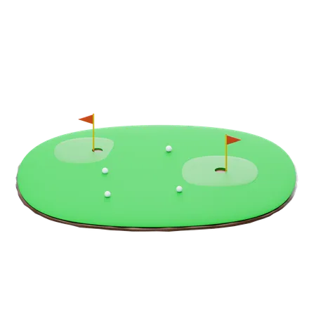 Campo de golf  3D Icon