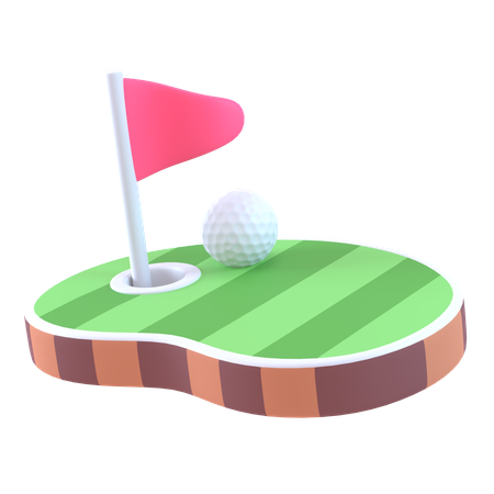 Campo de golf  3D Icon