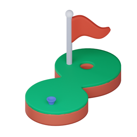 Campo de golfe  3D Icon