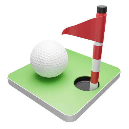 Campo de golfe  3D Icon