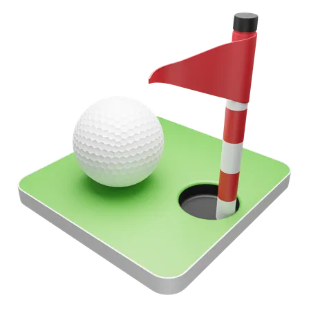 Campo de golfe  3D Icon