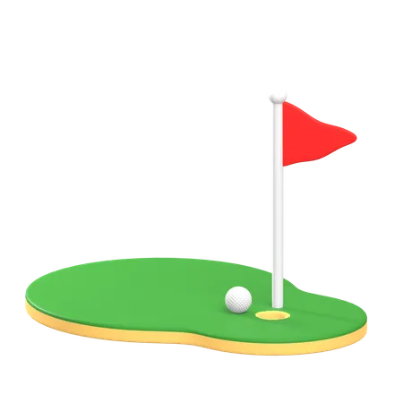 Campo de golfe  3D Icon