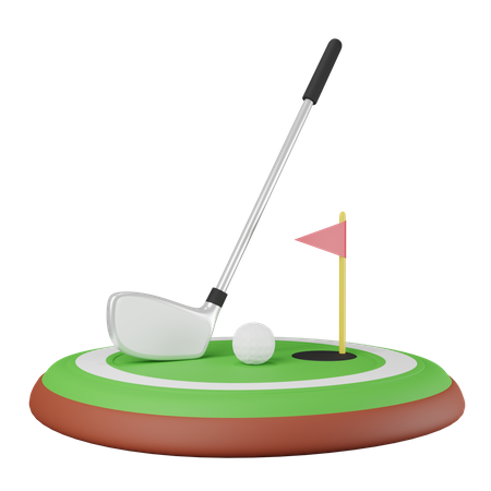 Campo de golfe  3D Illustration