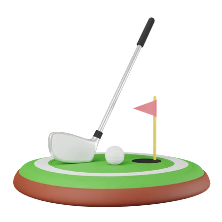 Campo de golfe  3D Illustration