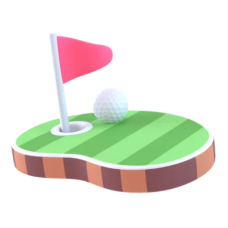 Campo de golfe  3D Icon