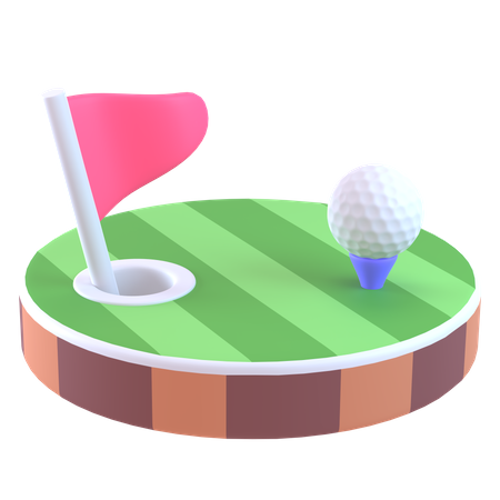 Campo de golfe  3D Icon