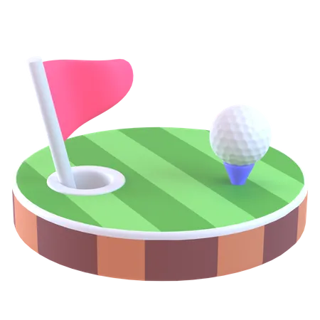 Campo de golfe  3D Icon