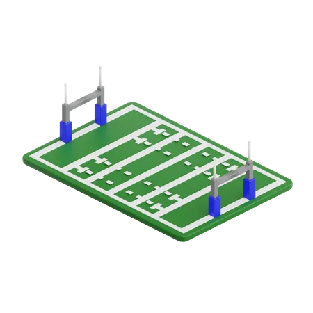 Campo de rugby  3D Icon